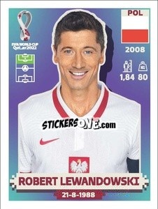 Figurina Robert Lewandowski - FIFA World Cup Qatar 2022. US Edition - Panini