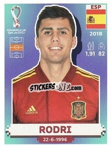 Cromo Rodri - FIFA World Cup Qatar 2022. US Edition - Panini