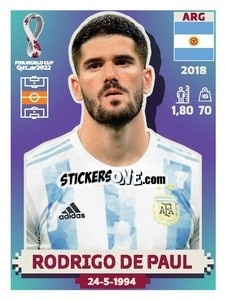 Cromo Rodrigo De Paul - FIFA World Cup Qatar 2022. US Edition - Panini