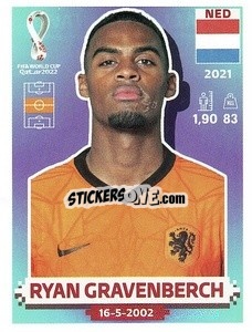 Sticker Ryan Gravenberch - FIFA World Cup Qatar 2022. US Edition - Panini