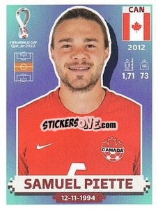 Figurina Samuel Piette - FIFA World Cup Qatar 2022. US Edition - Panini