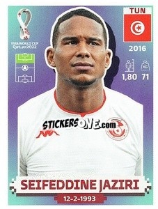 Figurina Seifeddine Jaziri - FIFA World Cup Qatar 2022. US Edition - Panini