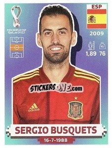 Sticker Sergio Busquets - FIFA World Cup Qatar 2022. US Edition - Panini