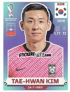 Sticker Tae-hwan Kim - FIFA World Cup Qatar 2022. US Edition - Panini
