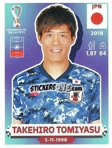 Sticker Takehiro Tomiyasu - FIFA World Cup Qatar 2022. US Edition - Panini