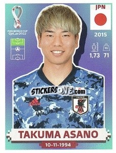 Sticker Takuma Asano - FIFA World Cup Qatar 2022. US Edition - Panini