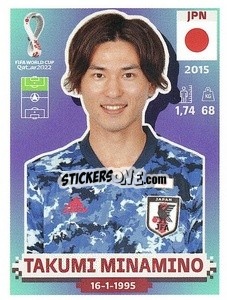 Sticker Takumi Minamino - FIFA World Cup Qatar 2022. US Edition - Panini