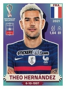 Sticker Theo Hernández - FIFA World Cup Qatar 2022. US Edition - Panini