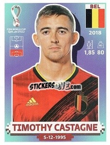 Sticker Timothy Castagne - FIFA World Cup Qatar 2022. US Edition - Panini