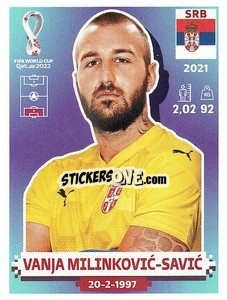 Sticker Vanja Milinković-Savić - FIFA World Cup Qatar 2022. US Edition - Panini