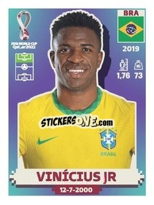 Sticker Vinícius Jr - FIFA World Cup Qatar 2022. US Edition - Panini