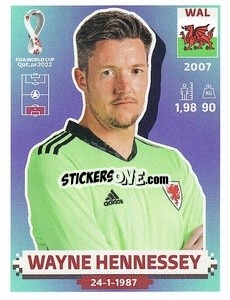Sticker Wayne Hennessey - FIFA World Cup Qatar 2022. US Edition - Panini