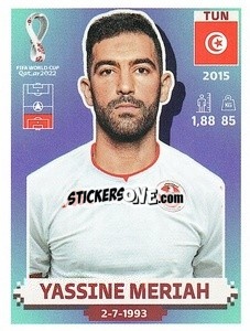Figurina Yassine Meriah - FIFA World Cup Qatar 2022. US Edition - Panini