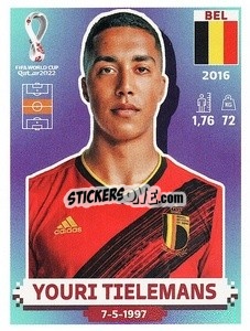 Sticker Youri Tielemans - FIFA World Cup Qatar 2022. US Edition - Panini