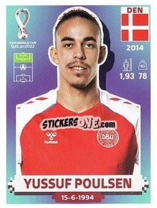Sticker Yussuf Poulsen - FIFA World Cup Qatar 2022. US Edition - Panini