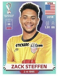 Figurina Zack Steffen - FIFA World Cup Qatar 2022. US Edition - Panini