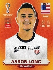 Sticker Aaron Long - FIFA World Cup Qatar 2022. International Edition - Panini