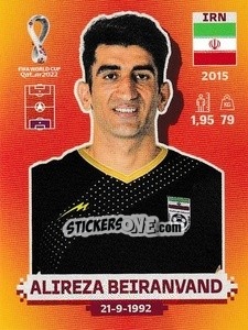 Sticker Alireza Beiranvand - FIFA World Cup Qatar 2022. International Edition - Panini