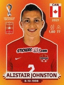 Figurina Alistair Johnston - FIFA World Cup Qatar 2022. International Edition - Panini