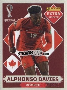 Figurina Alphonso Davies (Canada) - FIFA World Cup Qatar 2022. International Edition - Panini