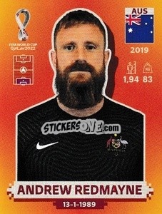 Sticker Andrew Redmayne - FIFA World Cup Qatar 2022. International Edition - Panini
