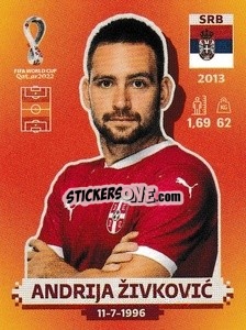 Cromo Andrija Živković - FIFA World Cup Qatar 2022. International Edition - Panini