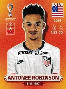 Sticker Antonee Robinson - FIFA World Cup Qatar 2022. International Edition - Panini