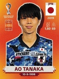 Figurina Ao Tanaka - FIFA World Cup Qatar 2022. International Edition - Panini