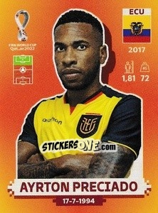 Figurina Ayrton Preciado - FIFA World Cup Qatar 2022. International Edition - Panini