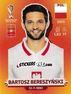 Figurina Bartosz Bereszyński - FIFA World Cup Qatar 2022. International Edition - Panini