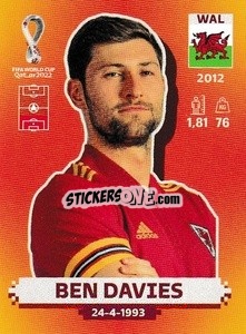 Figurina Ben Davies - FIFA World Cup Qatar 2022. International Edition - Panini