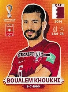 Figurina Boualem Khoukhi - FIFA World Cup Qatar 2022. International Edition - Panini