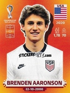 Sticker Brenden Aaronson - FIFA World Cup Qatar 2022. International Edition - Panini