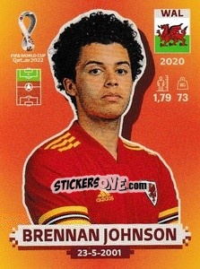 Sticker Brennan Johnson - FIFA World Cup Qatar 2022. International Edition - Panini