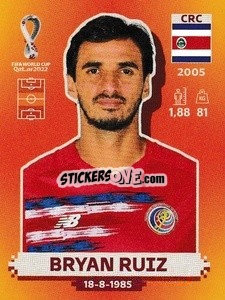 Sticker Bryan Ruiz - FIFA World Cup Qatar 2022. International Edition - Panini