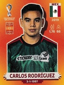 Sticker Carlos Rodríguez - FIFA World Cup Qatar 2022. International Edition - Panini