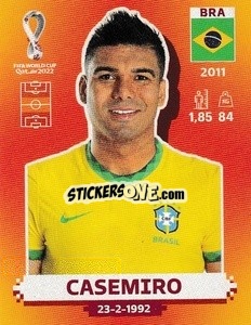 Sticker Casemiro - FIFA World Cup Qatar 2022. International Edition - Panini