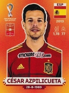 Sticker César Azpilicueta - FIFA World Cup Qatar 2022. International Edition - Panini