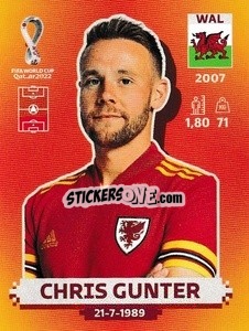Sticker Chris Gunter - FIFA World Cup Qatar 2022. International Edition - Panini