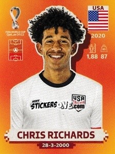 Sticker Chris Richards - FIFA World Cup Qatar 2022. International Edition - Panini