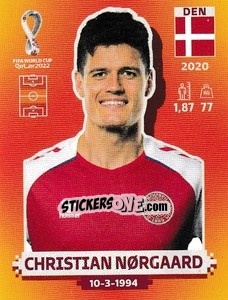 Sticker Christian Nørgaard - FIFA World Cup Qatar 2022. International Edition - Panini