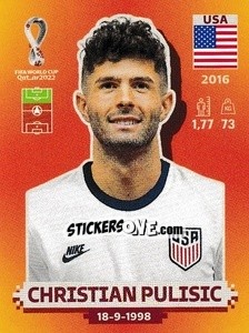 Sticker Christian Pulisic - FIFA World Cup Qatar 2022. International Edition - Panini