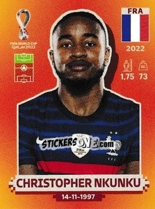 Sticker Christopher Nkunku - FIFA World Cup Qatar 2022. International Edition - Panini