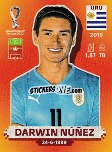 Cromo Darwin Núñez - FIFA World Cup Qatar 2022. International Edition - Panini