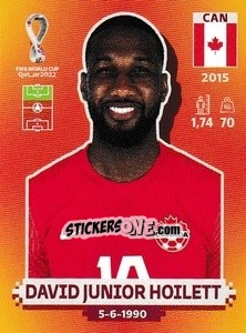 Sticker David Junior Hoilett - FIFA World Cup Qatar 2022. International Edition - Panini