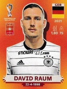 Sticker David Raum - FIFA World Cup Qatar 2022. International Edition - Panini