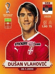 Sticker Dušan Vlahović - FIFA World Cup Qatar 2022. International Edition - Panini