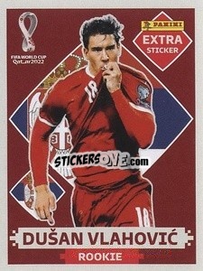 Figurina Dušan Vlahović (Serbia) - FIFA World Cup Qatar 2022. International Edition - Panini