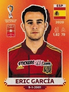 Figurina Eric García - FIFA World Cup Qatar 2022. International Edition - Panini