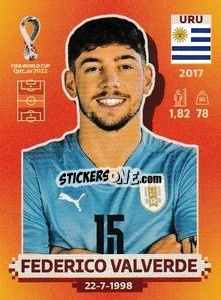 Figurina Federico Valverde - FIFA World Cup Qatar 2022. International Edition - Panini